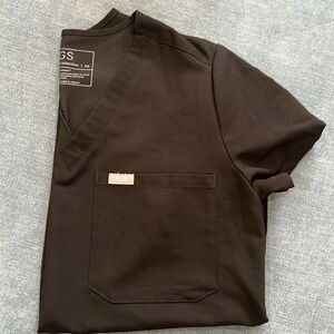 Figs black XS scrub top